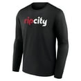 thumbnail image 2 of Men's Black Portland Trail Blazers Alternate Logo Long Sleeve T-Shirt, 2 of 3