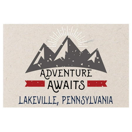 

Lakeville Pennsylvania Souvenir 2x3 Inch Fridge Magnet Adventure Awaits Design