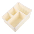 thumbnail image 6 of 4 Compartment Makeup Storage Box Plastic Skin Care Organizer Divided Vanity Bin for Desk or Countertop Beige, 6 of 8