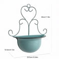 thumbnail image 4 of Fwttom Plant Pots, Vintage Iron Hanging Plastic Flower Pots for Outdoor Plants, Planter Container for Windowsill Balcony Home Decoration, Blue, 4 of 9