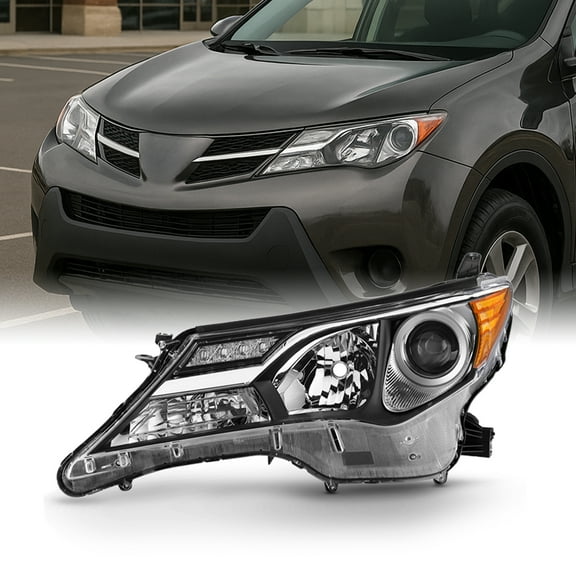AKKON - For 13-15 Toyota RAV-4 SUV Projector Headlight Lamps Driver Left Side Direct Replacement