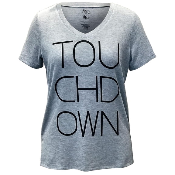 State Of Mine Women's Graphic Statement Tee in Grey Heather, Size XX-Large