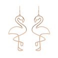 thumbnail image 1 of 1 Pair Fashion Creative Geometric Hollow Flamingo Dangle Earrings Jewelry for Women Girls (E2008), 1 of 3