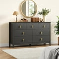 thumbnail image 6 of Ataucjin 7-Drawer Wood Dresser for Bedroom, Modern Chest of Drawers, 54 Inch Fluted Dresser,Storage Organizer Cabinet for Living Room, Hallway, Entryway, 6 of 7