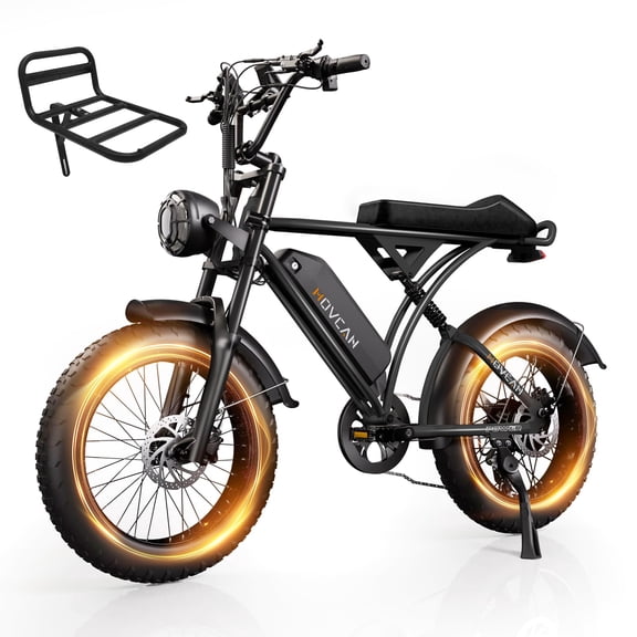 Movcan V60 Electric Bike for Adults, 750W Motor, 20" x 4.0" Fat Tire, 28MPH E Mountain Bike, 48V 15.6Ah, UL2849 Certified