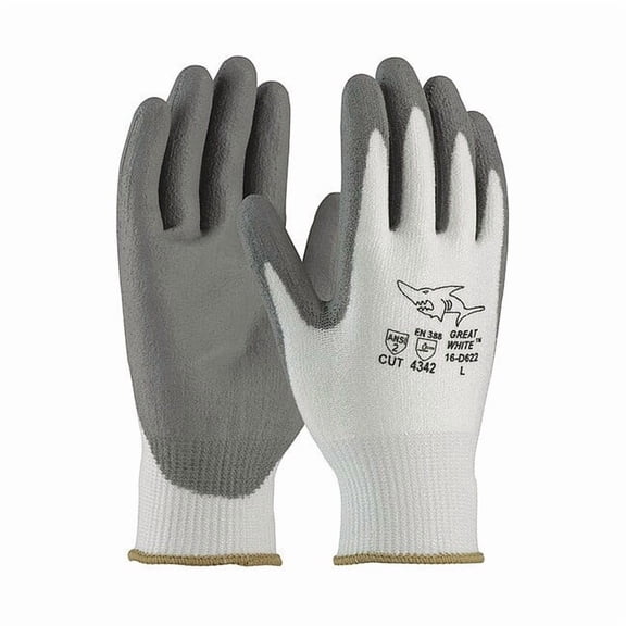Pip Coated Gloves,PolyKor Fiber,L,PK12 16-D622/L