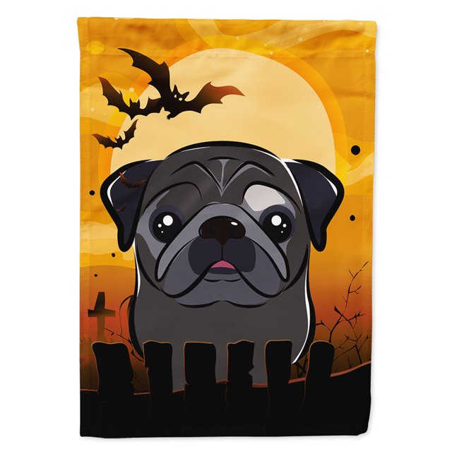 "Treasures BB1821CHF Halloween Black Pug Canvas House Size Flag, Multicolor, Large" Caroline's Treasures BB1821CHF