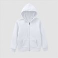 thumbnail image 5 of zuwimk Toddler Fleece Jacket - Weather Resistant Polar Fleece Lined Full Zip Boys Winter Coat - Cozy Hooded Kids Winter Jacket(18-24 Months,White), 5 of 8
