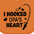 thumbnail image 4 of Inktastic I Hooked Opa's Heart with Fishing Rod Boys or Girls Baby Bib, 4 of 4