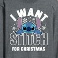 thumbnail image 3 of Lilo & Stitch - I Want A Stitch For Christmas - Men's Long Sleeve T-Shirt, 3 of 5