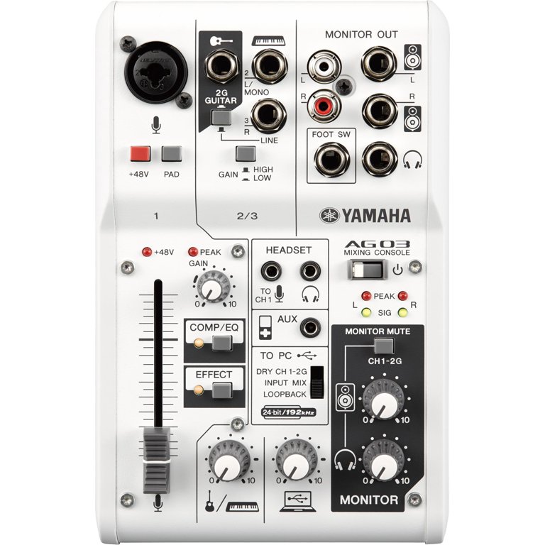 Yamaha AG03 Mixer / USB Audio Interface (3-Channel) - Walmart.com