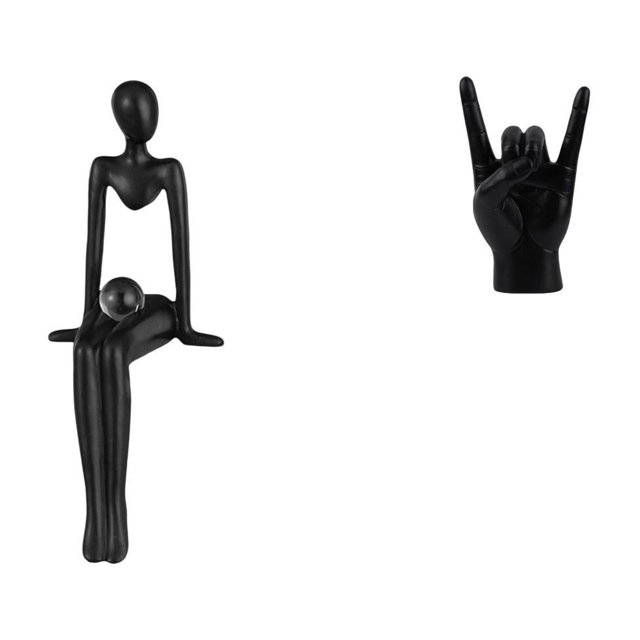 Figura de pensador abstracto,Figura de pensador abstracto de resina,estatua,escultura,Estatua del gesto de la roca,Estatuas y figuras de dedos con gestos de música rock,Esculturas de resina
