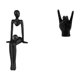 thumbnail image 1 of Figura de pensador abstracto,Figura de pensador abstracto de resina,estatua,escultura,Estatua del gesto de la roca,Estatuas y figuras de dedos con gestos de música rock,Esculturas de resina, 1 of 8