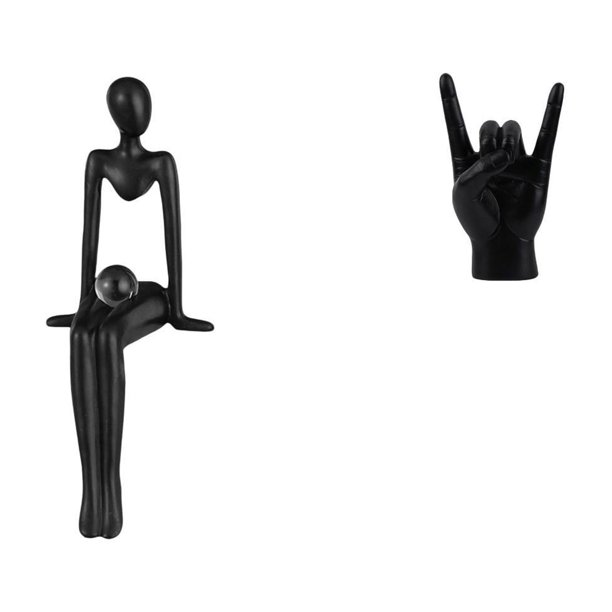 Figura de pensador abstracto,Figura de pensador abstracto de resina,estatua,escultura,Estatua del gesto de la roca,Estatuas y figuras de dedos con gestos de música rock,Esculturas de resina