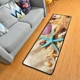 thumbnail image 3 of SKYSONIC 2'X6' Summer Beach Starfish Runner Rug with Rubber Backing, Seashells Conch Sand Non Slip Entryway Rug Runner Washable Soft Area Rug Carpet for Hallway Bedroom Kitchen Decor, 3 of 6