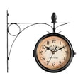 thumbnail image 1 of Reloj de pared retro de doble cara leyfeng color Negro, 1 of 8