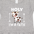 thumbnail image 4 of Inktastic I'm a Cutie White and Brown Holstein Cow with Arrows Girls Toddler Dress, 4 of 5