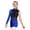 Blue, variant on Kids Girls Glittery Sequins Gymnastics Ballet Dance One Piece Bodysuit Asymmetrical Skating Leotard Red 10