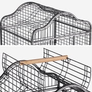 Yaheetech 63H Large Rolling Parrot Cage with Open Playtop, Stand & Slide-Out Tray, Black