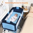 Costway Baby Crib Playpen Playard Foldable Infant Bed Blue