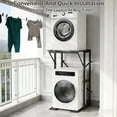 thumbnail image 5 of Universal Washer Dryer Stacking Stand, Heavy Duty Steel Washer Dryer Stacking Kit with Anti-Tip Brackets & Non-Slip Pads, Space Saving Laundry Appliance Stand, 5 of 8