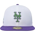 thumbnail image 2 of Men's New Era White New York Mets  Side Patch 59FIFTY Fitted Hat, 2 of 5
