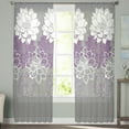 thumbnail image 5 of Colorful Flower Vector Sheer Curtains for Living Room Tulle Curtain for Bedroom Kitchen Window Voile Curtains, 5 of 7