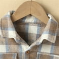 thumbnail image 6 of LNMQLPDBS Kids Flannel Plaid Lapel Shirts Long Sleeve Dressy Blouse with With Two Chest Pockets Boys Button Down Shirt 2t Boys Clothes Baby Girls' Clothing for Wedding Party Going Out, 6 of 8