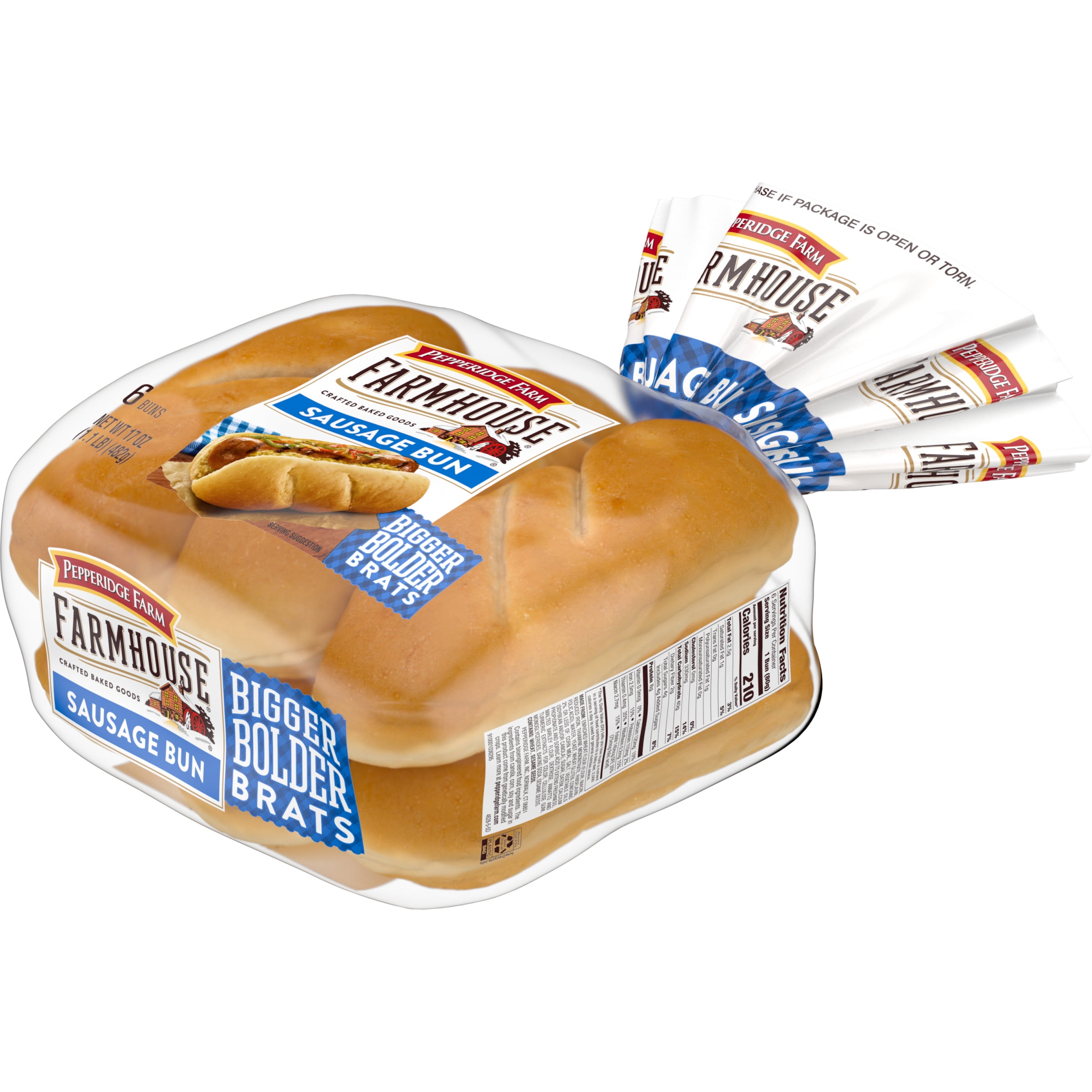 Pepperidge Farm Farmhouse Sausage Buns, 6-Pack Bag