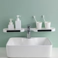 thumbnail image 1 of Corner Shower Shelf No Drilling Needed Drain Hole Design Clean and Organized, 1 of 10