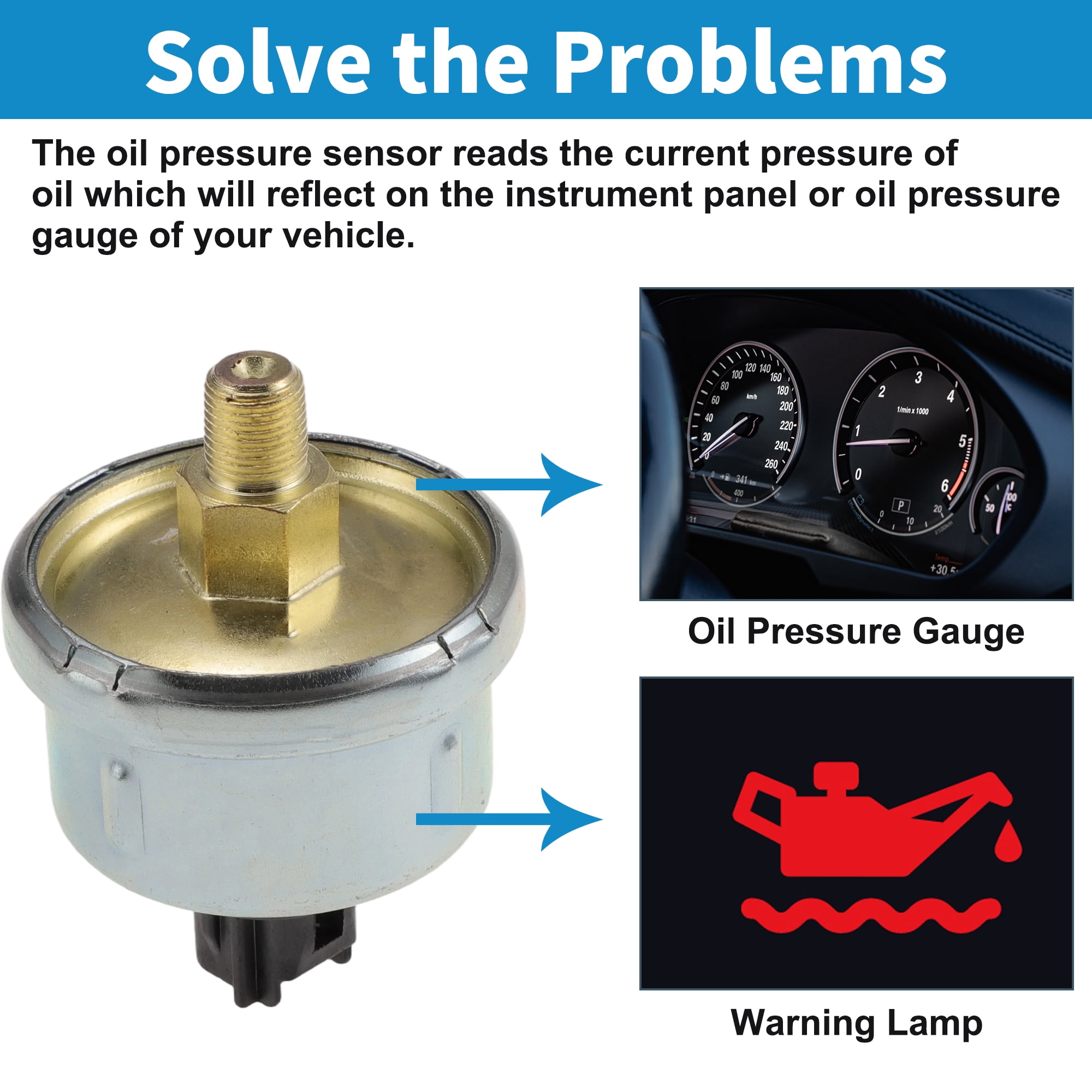 Unique Bargains 1 pcs No.8352060050 Engine Oil Pressure Sensor for Lexus LX470 1998-2007