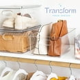 thumbnail image 4 of primebox Plastic Food Storage 6 Pack Clear Container Bin with Handles for Organizing Kitchen, Pantry, Refrigerator, Freezer, Pantry, Cabinet, Closet, Bathroom. 14”x8”x5”, 4 of 7