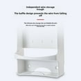 thumbnail image 5 of White 148mm Wide Double-Hook Iron Storage Rack - Sturdy, Space-Saving Organizer for Irons & Lightweight Items, Easy Assembly, Versatile Home/Business Use, 5 of 5