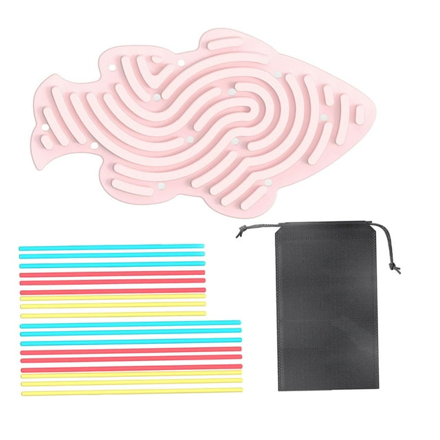 HILABEE Fidget Sensory Activity Board Calming for Workplaces Office Leisure Activity Pink