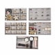 thumbnail image 3 of Organizador de joyas de acrílico con 5 cajones, joyero transparente, regalo para mujeres, hombres, niños y niñas, soporte apilable de terciopelo para aretes, anillos, pulseras, collares, gris, 3 of 6