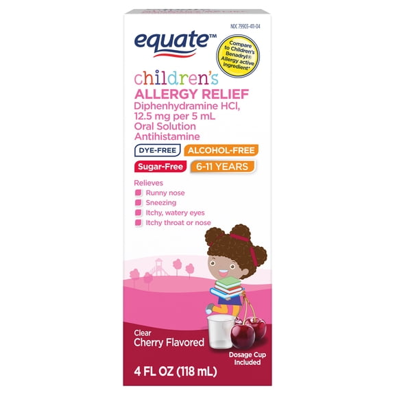 EQ Kids DF Cherry Liquid Allergy Relief 4oz