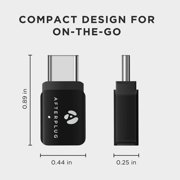 Afterplug USB C Extension Adapter, USB-C Male to Female, Thunderbolt 3/4/5 Extender, 80Gbps, 8K@60Hz Video, 240W PD (2-Pack), Black