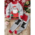 thumbnail image 4 of WIBACKER Kids 3-8Years Cotton Pjs Boys Girls Christmas Pajamas Toddler Holiday Long Sleeve Pjs Sets Santa, 4 of 11