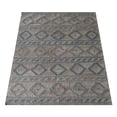 thumbnail image 4 of HAND WOVEN FLAT WEAVE KILIM JUTE ECO-FRIENDLY AREA RUGS - 6'x9', Rectangle Shape, Light Brown Light Blue Color, Geometric Pattern, High Pile, Natural Fiber, Handmade Area Rugs for Living Room (J00088), 4 of 5
