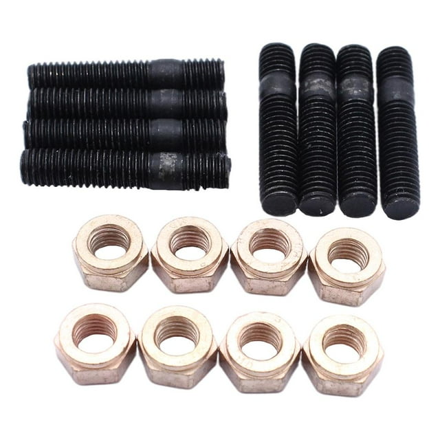 8 Set Exhaust Manifold Flange Metal Studs and Nuts for Golf 1974 - 1997
