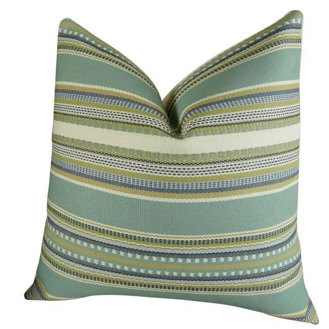 Plutus Coussin Chic Rayé Aloe Fait Main, (20 Pouces x 36 Pouces Très Grand)