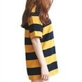 thumbnail image 2 of Women's Striped Round Collar Loose Half Sleeve T-Shirt Casual Blouse Tops, 2 of 7