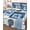 Blue, variant on Twin Quilt Bedding Set, Starfish Coastal Reversible Summer Quilt 3 Pieces, Blue Shell Crab Nautical Summer Beach Ocean Lightweight Bedspreads Coverlets with 2 Pillow Shams for All Seasons