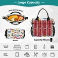 thumbnail image 4 of Panda Faces Heart Star Lunch Bag Insulated Lunch Box Leakproof Reusable Cooler Tote Adjustable Shoulder Strap for Men Women 12L, 4 of 6
