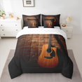 thumbnail image 2 of jejeloiu Music Guitar 7pcs Bedding Comforter Set,Musical Instrument Theme Queen Bedding Sets For Girls Boys Reversible, 2 of 8