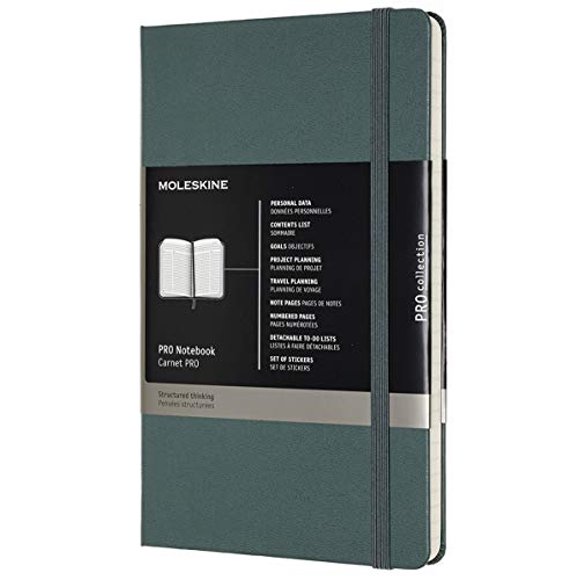 Cuaderno Moleskine PRO Tapa Dura Grande Verde 240 Páginas