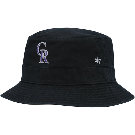 Men's '47  Black Colorado Rockies Primary Bucket Hat