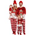 thumbnail image 3 of Christmas Pajama set Family Nightwear Women Men Child Santa Claus Printed Long Sleeved Trousers Christmas Home Clothes, 3 of 4