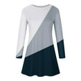 thumbnail image 5 of Pompotops Robe Décontractée pour Femmes à Manches Longues, Col Rond, Imprimée, Longueur Genou, en Solde, 5 of 5