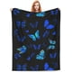 thumbnail image 1 of LHSHID Blue Butterfly Soft Warm Throw Blanket Lightweight Flannel Fleece Bed Blanket Gift for Girls Boys Men Women Chair Couch, 1 of 7